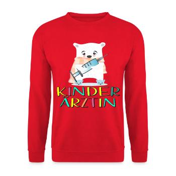 Kinderärztin Medizinerin Kinderheilkunde - Unisex Pullover - Rot - Vorne - Alina (178cm) & Michal (187cm)