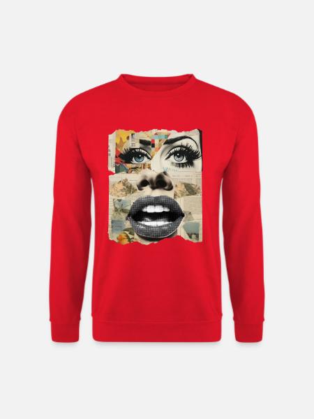 Fotocollage - Unisex Pullover - Rot
