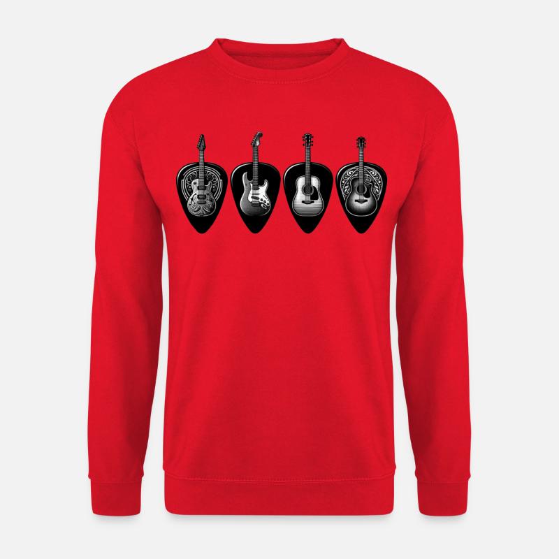 Black & White Guitar Quartet - Unisex Sweatshirt - red