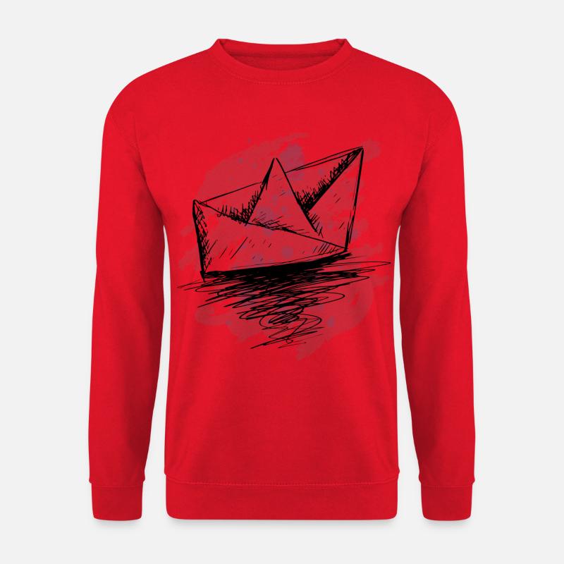 Teal Splash Origami-Boot - Unisex Pullover - Rot