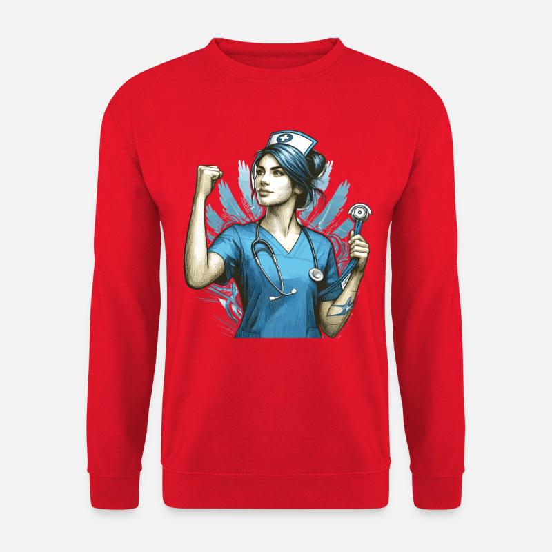 Nurse Victory Pose Gift - Unisex Sweatshirt - red