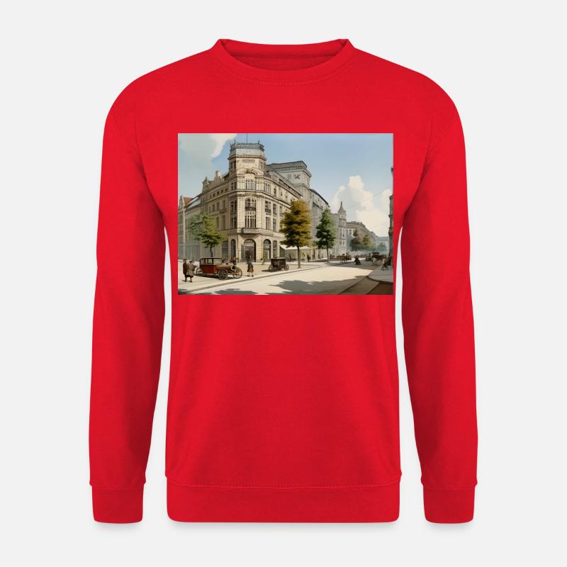 Städtebild 20er Jahre - Unisex Pullover - Rot