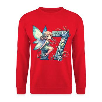 17 Jahre Fee Elfe süß Geburtstag Geschenk - Unisex Pullover - Rot - Vorne - Alina (178cm) & Michal (187cm)