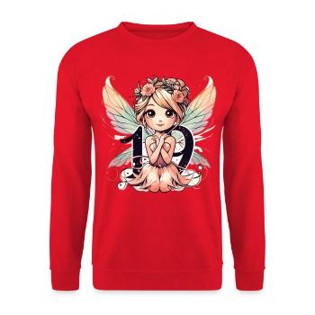 19 Years Fairy Elf Cute Birthday Gift - Unisex Sweatshirt - red - Front - Alina (178cm) & Michal (187cm)
