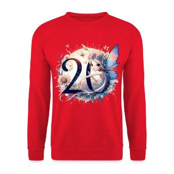 20 Jahre Fee Elfe süß blond Geburtstag Geschenk - Unisex Pullover - Rot - Vorne - Alina (178cm) & Michal (187cm)