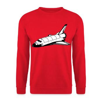 Navette spatiale - Sweat-shirt Unisexe - rouge - Devant - Alina (178cm) & Michal (187cm)