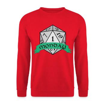 Emblème des dés du lundi - Sweat-shirt Unisexe - rouge - Devant - Alina (178cm) & Michal (187cm)