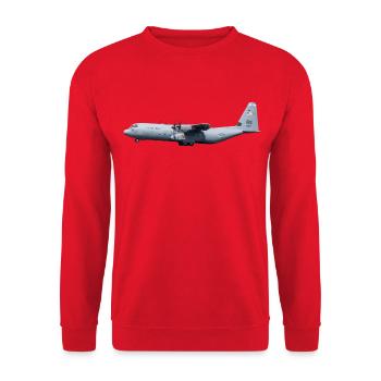 C-130 Super Hercules - Sweat-shirt Unisexe - rouge - Devant - Alina (178cm) & Michal (187cm)