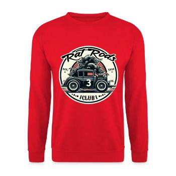 Ratsking Ratlook Shirt – Rustic Custom Style - Unisex Sweatshirt - red - Front - Alina (178cm) & Michal (187cm)