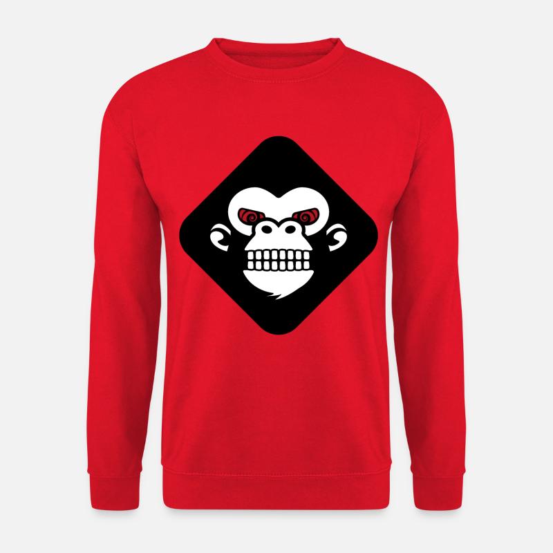 Gorilla teeth logo - Unisex Sweatshirt - red