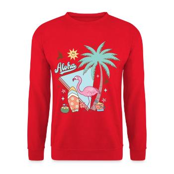 Aloha Sommer - Unisex Pullover - Rot - Vorne - Alina (178cm) & Michal (187cm)