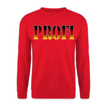 Profi schwarz rot gold - Unisex Pullover - Rot - Vorne - Alina (178cm) & Michal (187cm)
