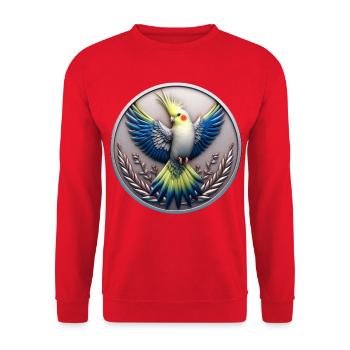 Medaille (02) - Unisex Pullover - Rot - Vorne - Alina (178cm) & Michal (187cm)