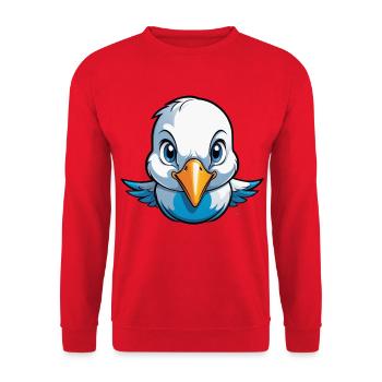 Little Dove Flying Ace - Unisex Sweatshirt - red - Front - Alina (178cm) & Michal (187cm)