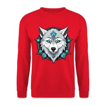 Eiswolf - Unisex Sweatshirt - red - Front - Alina (178cm) & Michal (187cm)
