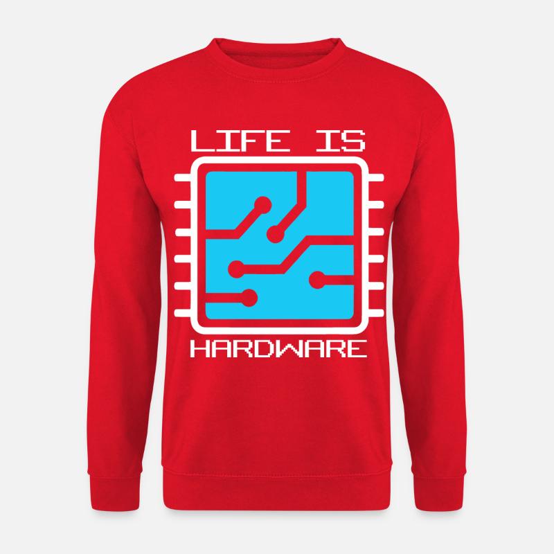 LIFE IS HARDWARE #lovely toons - Unisex Sweatshirt - red