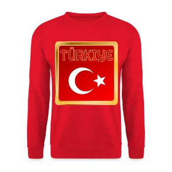 Türkiye - Unisex Pullover - Rot - Vorne - Alina (178cm) & Michal (187cm)