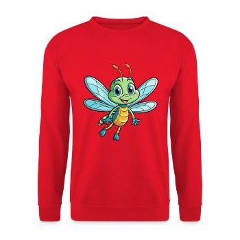 libellule mignon personnage de dessin animé Kawaii Clipart - Sweat-shirt Unisexe - rouge - Devant - Alina (178cm) & Michal (187cm)
