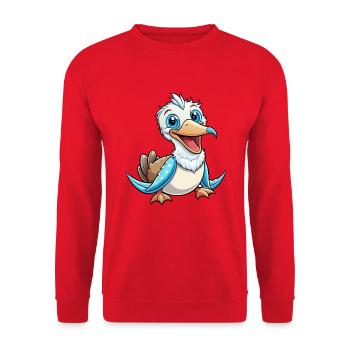 Frégatebird Mignon Personnage De Dessin Animé Kawaii Clipart - Sweat-shirt Unisexe - rouge - Devant - Alina (178cm) & Michal (187cm)