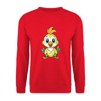 calopsitte mignon personnage de dessin animé Kawaii Clipart - Sweat-shirt Unisexe - rouge - Devant - Alina (178cm) & Michal (187cm)