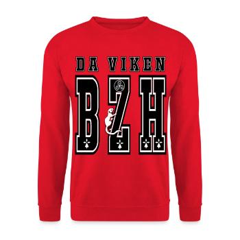 von viken BZH - Unisex Pullover - Rot - Vorne - Alina (178cm) & Michal (187cm)