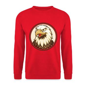 aigle coloré kawaii dessin animé personnage clipart - Sweat-shirt Unisexe - rouge - Devant - Alina (178cm) & Michal (187cm)