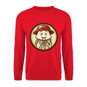 Méduse Coloré Kawaii Dessin Animé Personnage Animal de compagnie - Sweat-shirt Unisexe - rouge - Devant - Alina (178cm) & Michal (187cm)