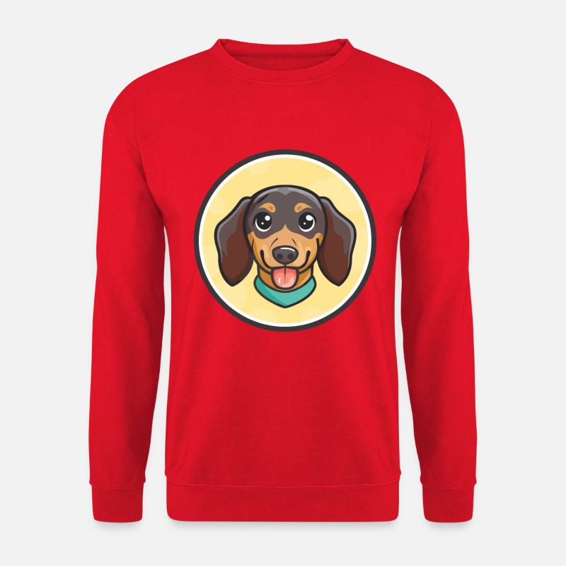 Alpenländischer Dachsbracke-Hunderasse-Cartoon Kawaii - Unisex Pullover - Rot