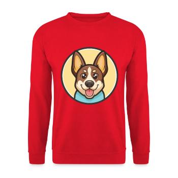 Österreichische Brandlbracke Hunderasse Cartoon Kawaii Haustier - Unisex Pullover - Rot - Vorne - Alina (178cm) & Michal (187cm)
