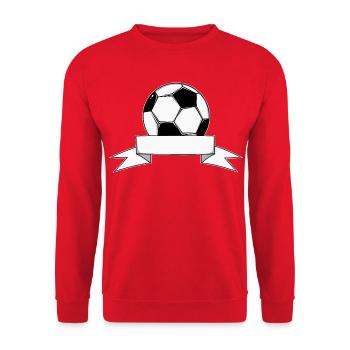 Football Name Banner Loop - Unisex Sweatshirt - red - Front - Alina (178cm) & Michal (187cm)