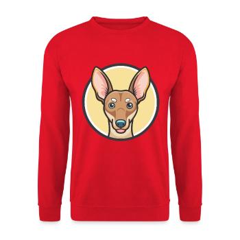 Cirneco Delletna Chien Race Dessin animé Kawaii Clipart - Sweat-shirt Unisexe - rouge - Devant - Alina (178cm) & Michal (187cm)
