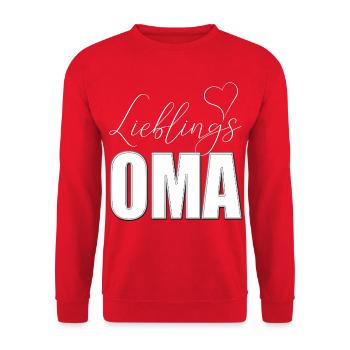Mamie préférée Mamie préférée avec cœur - Sweat-shirt Unisexe - rouge - Devant - Alina (178cm) & Michal (187cm)