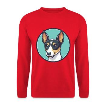 Miniature Fox Terrier Chien Race Dessin animé Kawaii Pet - Sweat-shirt Unisexe - rouge - Devant - Alina (178cm) & Michal (187cm)