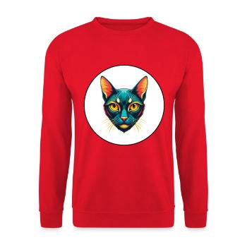 Bombay Chat Race Dessin Animé Kawaii Animal Pet - Sweat-shirt Unisexe - rouge - Devant - Alina (178cm) & Michal (187cm)