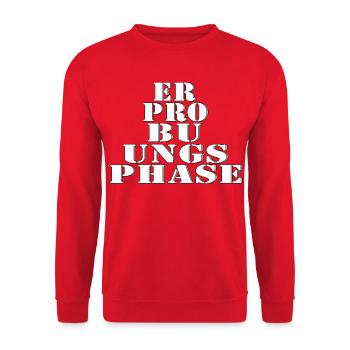 Phase d’essai - Sweat-shirt Unisexe - rouge - Devant - Alina (178cm) & Michal (187cm)