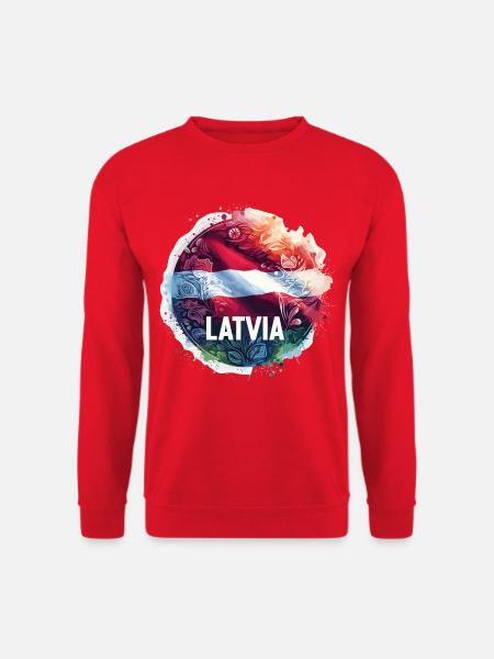 Latvia Flag Flag Gift - Unisex Sweatshirt - red