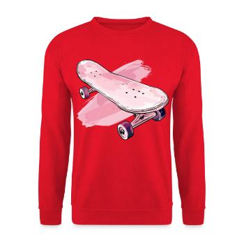 Skateboard Graphics - Unisex Sweatshirt - red - Front - Alina (178cm) & Michal (187cm)
