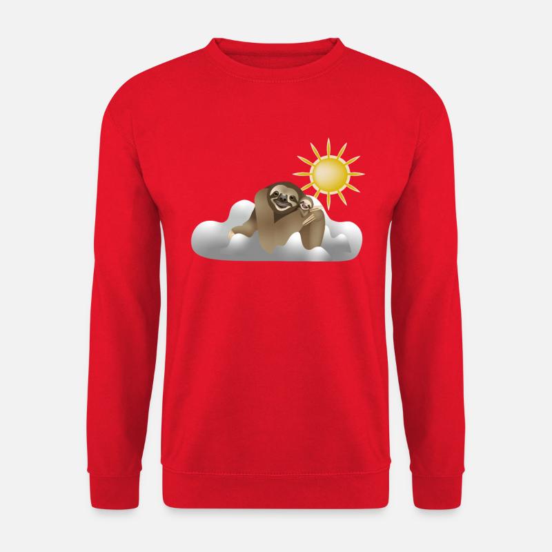 Faultier-Wolken - Unisex Pullover - Rot