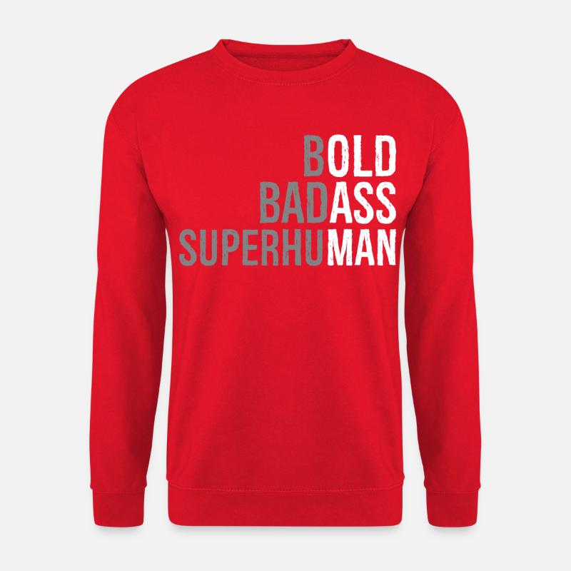 , knallharter Übermensch - Unisex Pullover - Rot