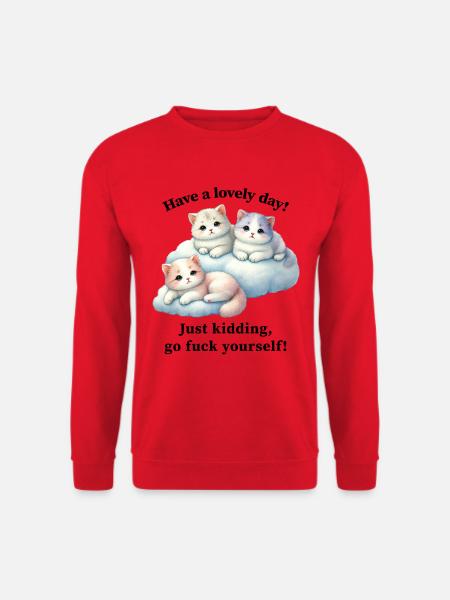 Cute kittens - go fuck yourself - Unisex Sweatshirt - red