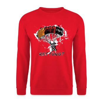 Parachutist - Unisex Sweatshirt - red - Front - Alina (178cm) & Michal (187cm)