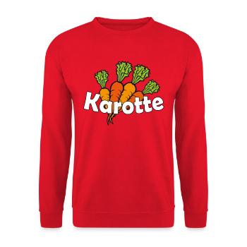 Carotte - Sweat-shirt Unisexe - rouge - Devant - Alina (178cm) & Michal (187cm)