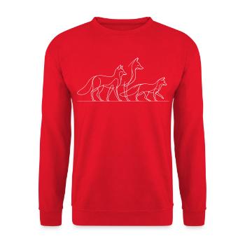 Family Fuchs - Unisex Sweatshirt - red - Front - Alina (178cm) & Michal (187cm)