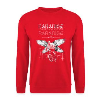 BMX Wings – Freestyle in Paradise - Unisex Pullover - Rot - Vorne - Alina (178cm) & Michal (187cm)