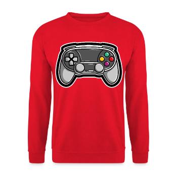 Game Controllers - Unisex Sweatshirt - red - Front - Alina (178cm) & Michal (187cm)