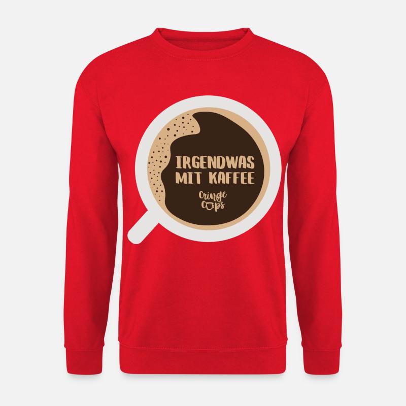 Irgendwas mit Kaffee - Unisex Pullover - Rot