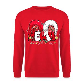 Karneval Kostüm Helau Karnevalszeit Kostüm - Unisex Pullover - Rot - Vorne - Alina (178cm) & Michal (187cm)