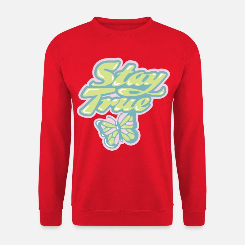 Stay True – Soft Pastel Retro - Unisex Sweatshirt - red