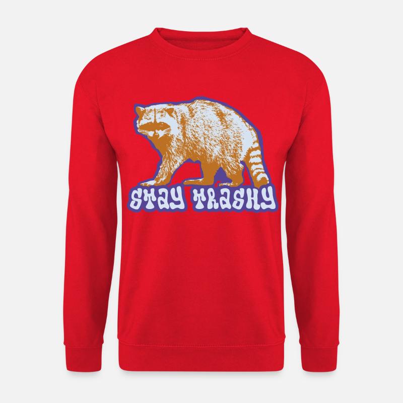 Stay Trashy – Frecher Waschbär - Unisex Pullover - Rot