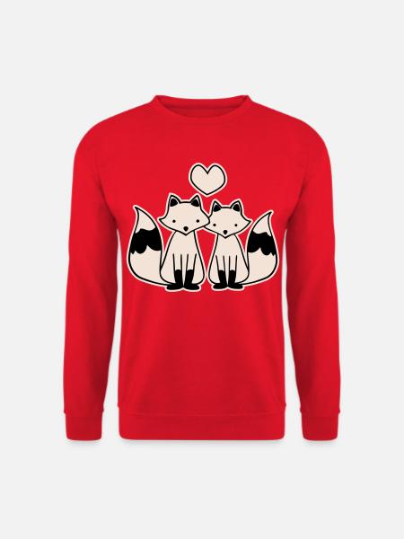 Foxes in love - Unisex Sweatshirt - red